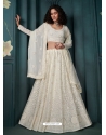 Off White Georgette Heavy Work Designer Lehenga Choli