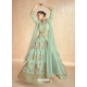 Elegant Green Designer Front Cut Suit