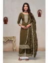 Mehendi Party Wear Pure Vichitra Designer Salwar Suit