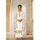 White Embroidered Georgette Designer Palazzo Suit