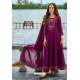 Purple Designer Readymade Heavy Anarkali Suit