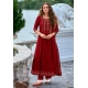 Red Designer Readymade Heavy Anarkali Suit