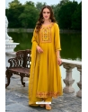 Yellow Designer Readymade Heavy Anarkali Suit